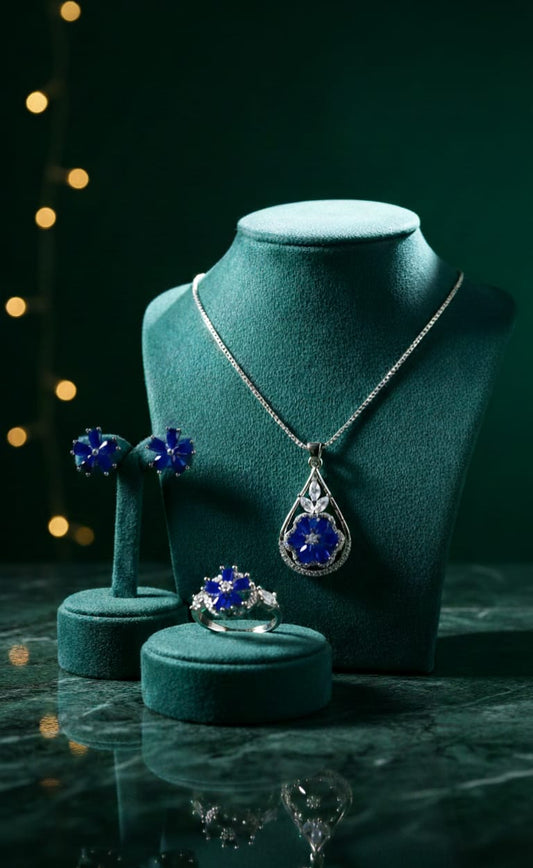 Luxury Floral Crystal Set for Women – Party & Wedding Jewelry (2 Colors)